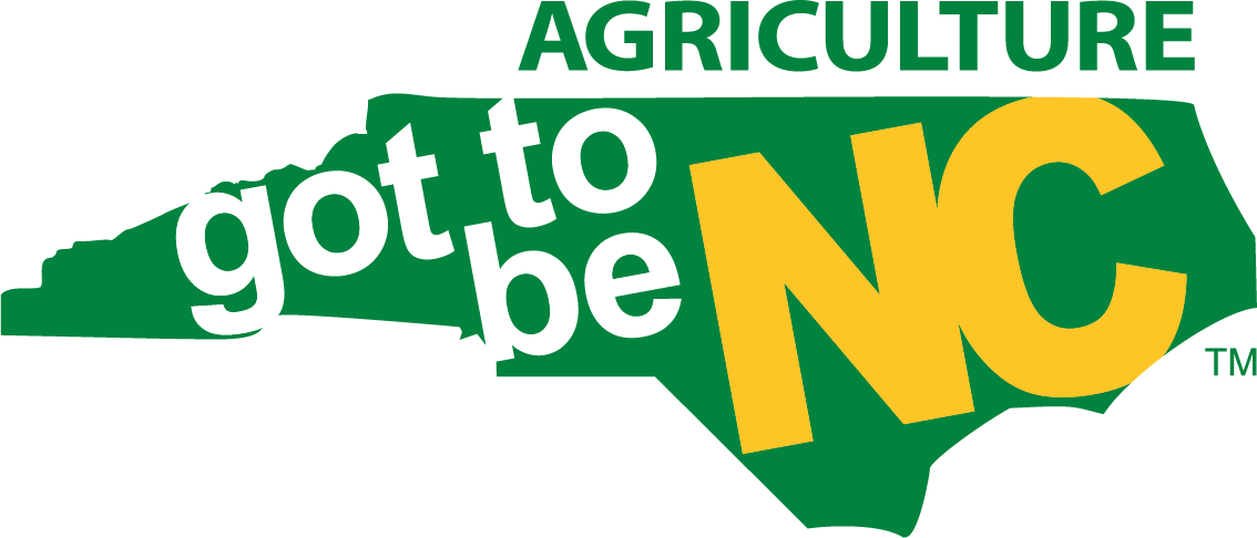 Logo of the "Got to Be NC" campaign, promoting North Carolina agriculture, featuring the outline of North Carolina in green with the campaign name in yellow and green text.